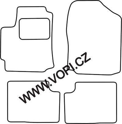 Přesné gumové koberce béžové / šedé Daihatsu Sirion2 2005